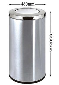 Thùng rác inox nắp lật kích thước 480mm x 830mm