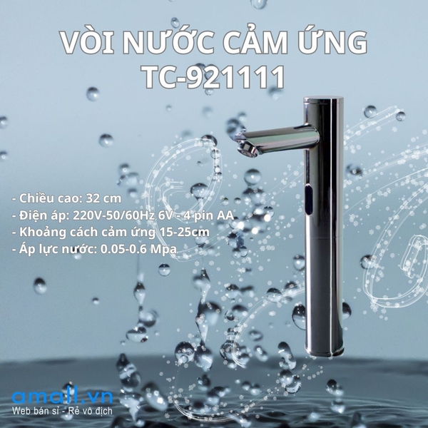 Vòi nước cảm ứng gắn chậu Model: TC-921111