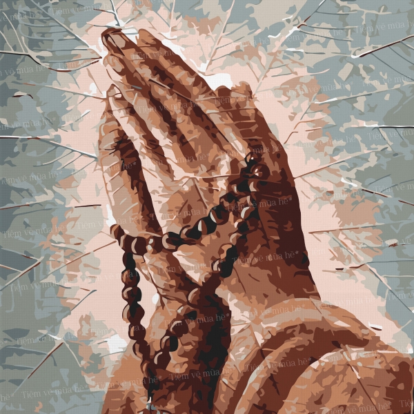 Tranh số hóa 20x20cm - Từ bi