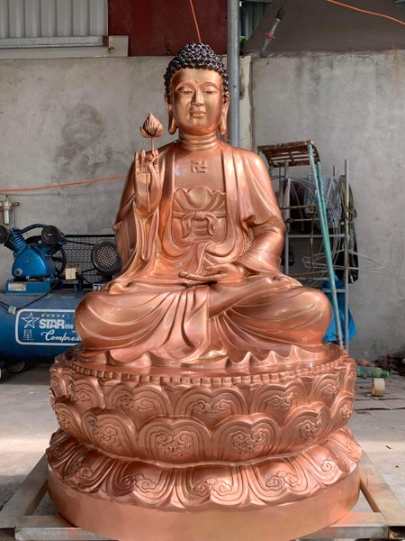 Tượng Phật Thích Ca Liên Hoa Bằng Đồng Cao 1m27
