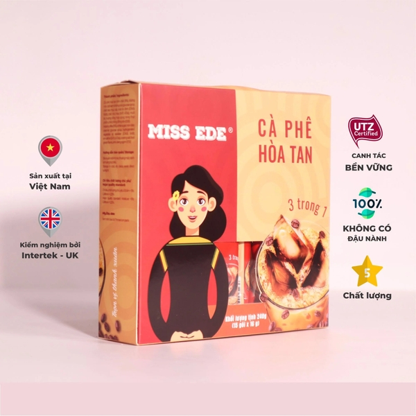 Cà phê hoà tan 3in1 MISS EDE - 240g