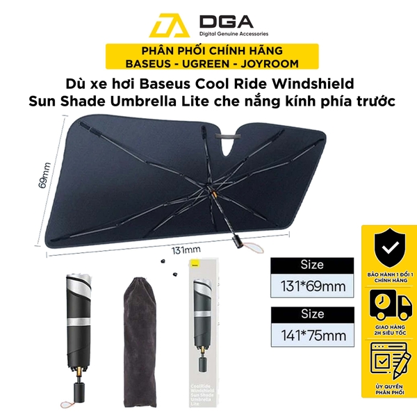 Dù xe hơi Baseus CoolRide Windshield Sun Shade Umbrella Lite  che nắng kính phía trước