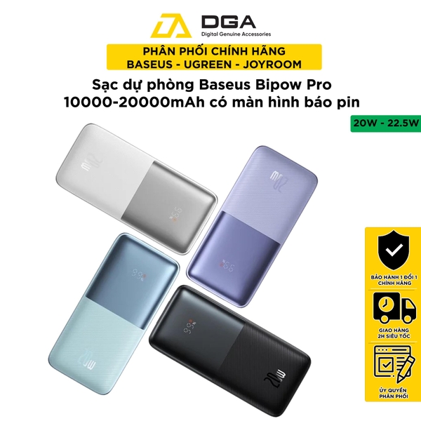 Sạc Dự Phòng Sạc Nhanh Thế Hệ Mới Baseus Bipow Pro Display