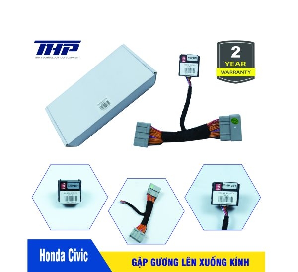 Gập Gương Lên Xuống Kính Honda Civic/ Honda CRV (Cuối 2018-2025). HRV 2022- 2024 bản RS. Cắm jack zin