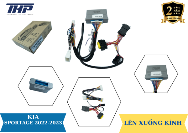 Lên Xuống Kính Kia Sportage (2022-2025) lấy 2 dây tín hiệu