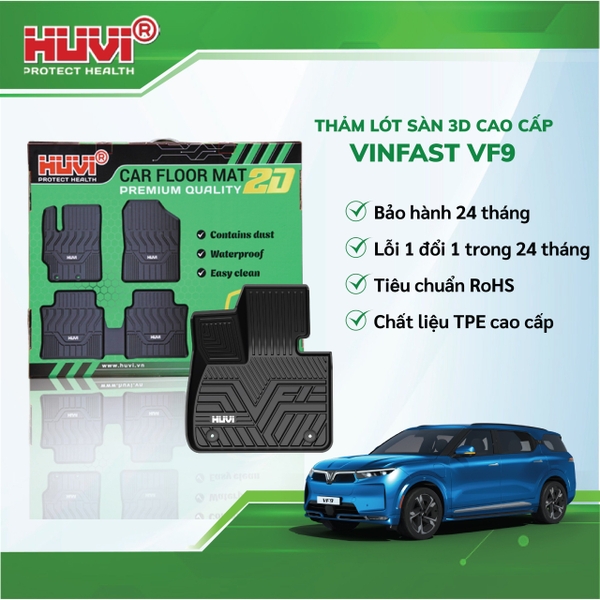 Thảm lót sàn ô tô Vinfast VF9 Cao Cấp (6 chỗ)