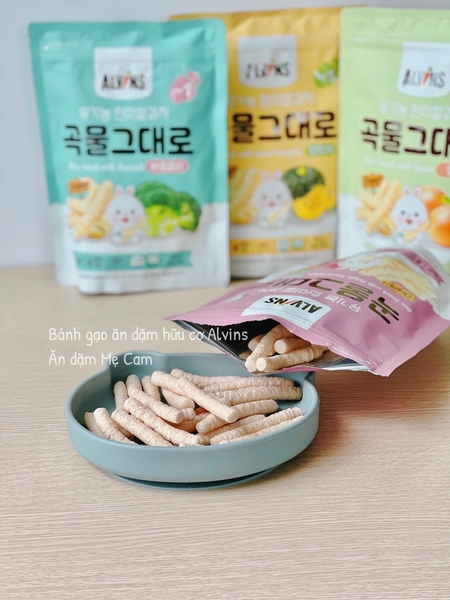Bánh gạo que hữu cơ Alvins