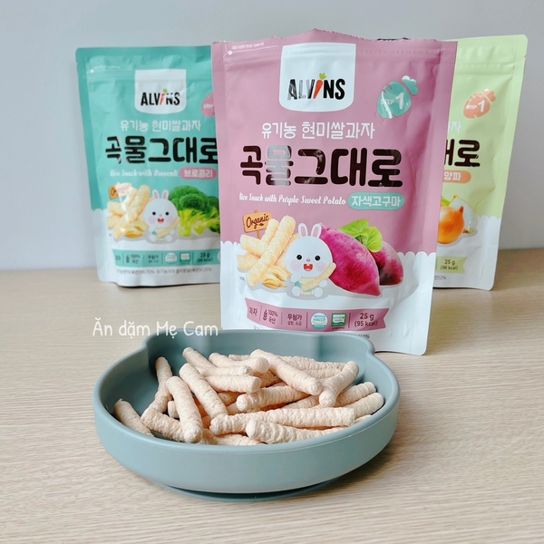 Bánh gạo que hữu cơ Alvins