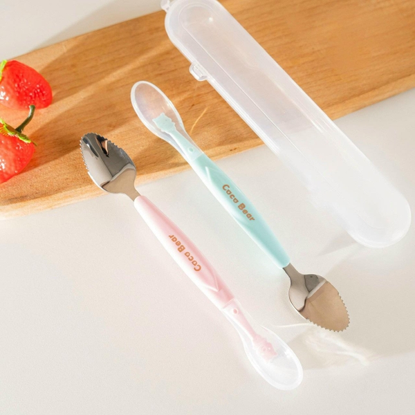 Thìa nạo hoa quả 2 đầu Coco Bear