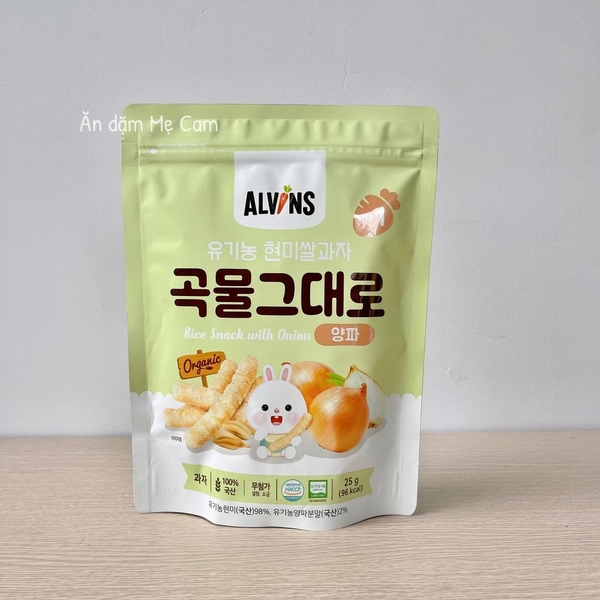Bánh gạo que hữu cơ Alvins