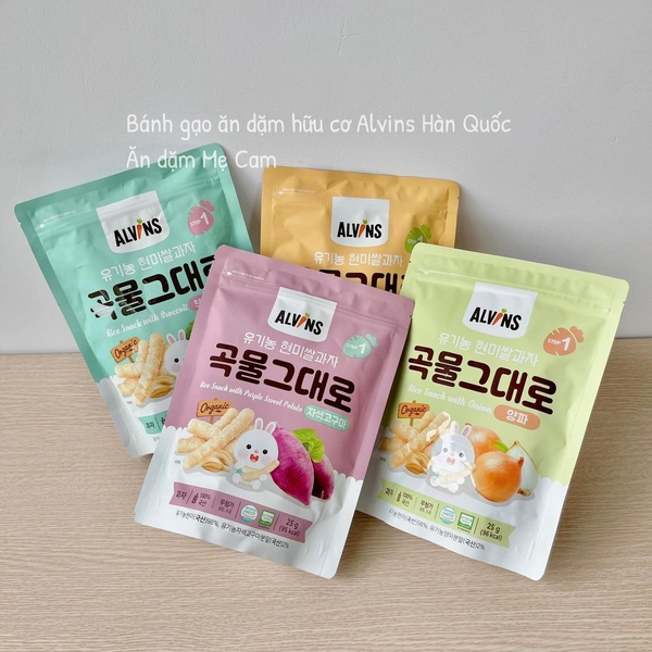Bánh gạo que hữu cơ Alvins