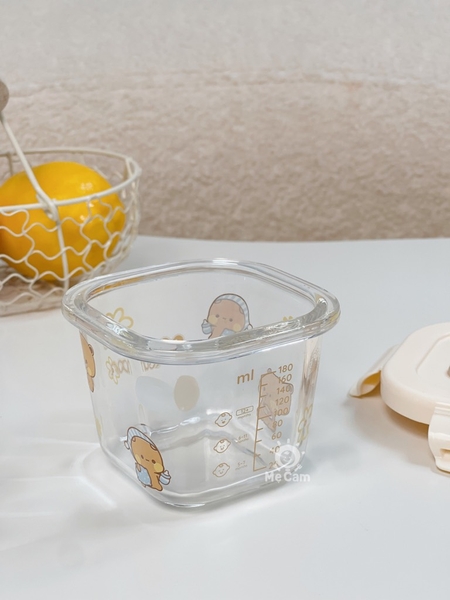 Hũ thuỷ tinh chia vạch Misan nắp lock