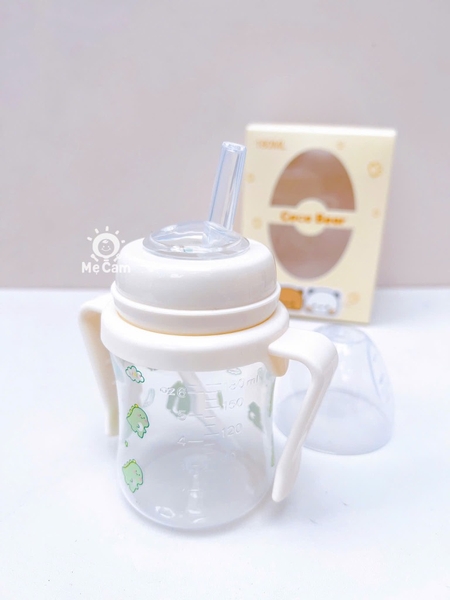 Bình tập hút uống nước, uống sữa Coco Bear 180ml cho bé