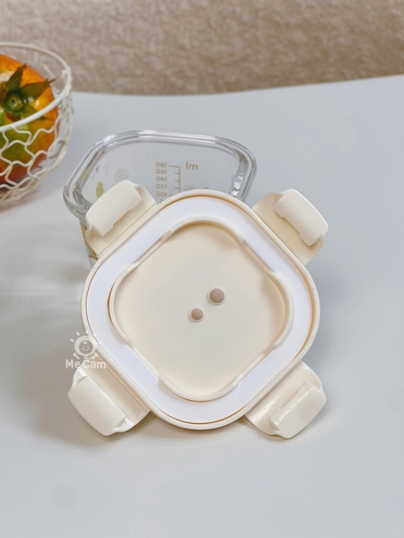 Hũ thuỷ tinh chia vạch Misan nắp lock