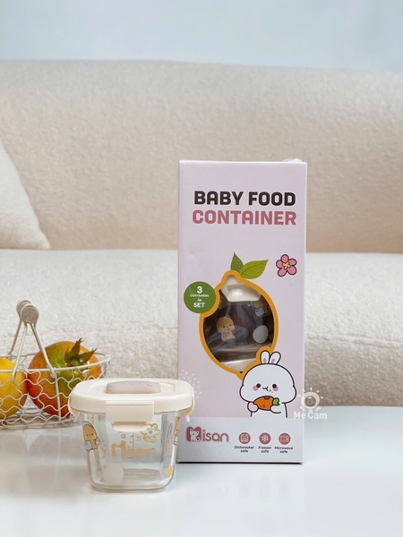 Hũ thuỷ tinh chia vạch Misan nắp lock