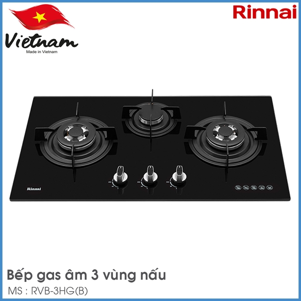 Bếp Gas Âm Rinnai RVB-3HG(B)