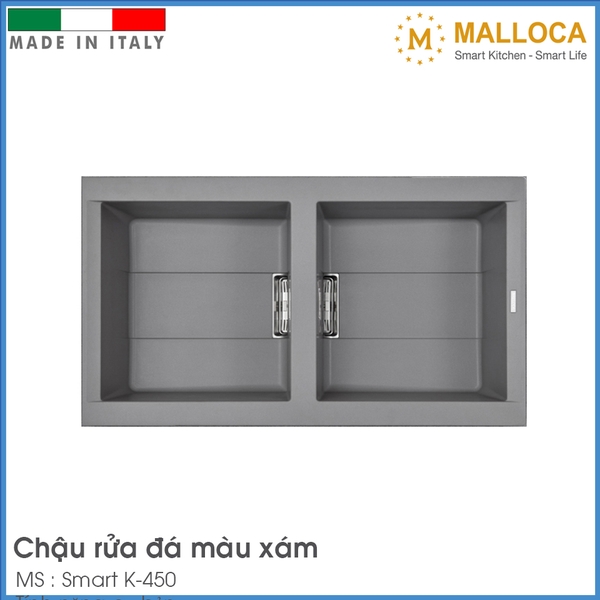 Chậu Rửa Chén Bằng Đá Malloca Smart K-450