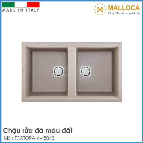 Chậu Rửa Chén Bằng Đá Malloca TORTORA K-45043