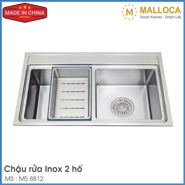 Chậu Rửa Chén Inox Malloca MS 8812