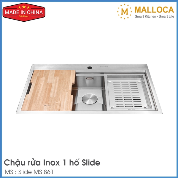 Chậu Rửa Chén Inox Malloca Slide MS 861