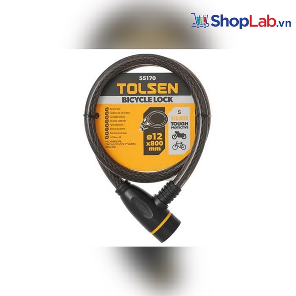 Ổ khóa xe đạp Φ12x800mm 55170 Tolsen