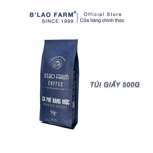 Cà Phê Blend 20-80 Rang Mộc Nguyên Chất B'LAO FARM Túi Giấy