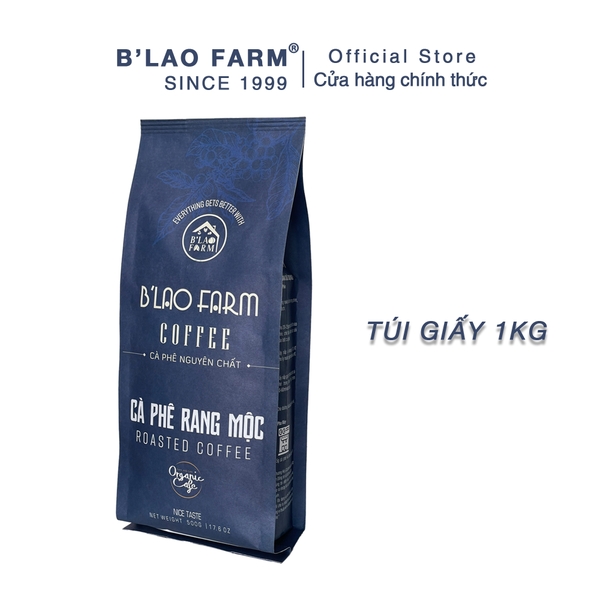 Cà Phê Blend 20-80 Rang Mộc Nguyên Chất B'LAO FARM Túi Giấy