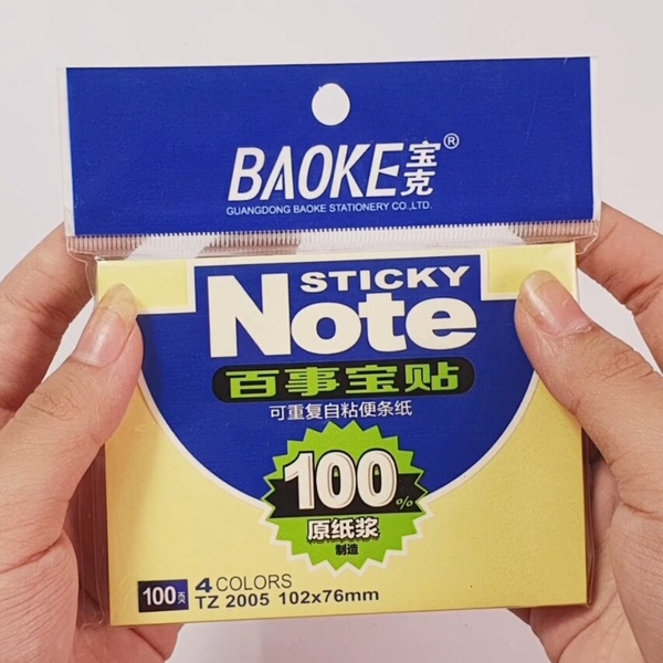 Giấy Note Ghi Chú 4  Màu 3x4 Baoke TZ2005