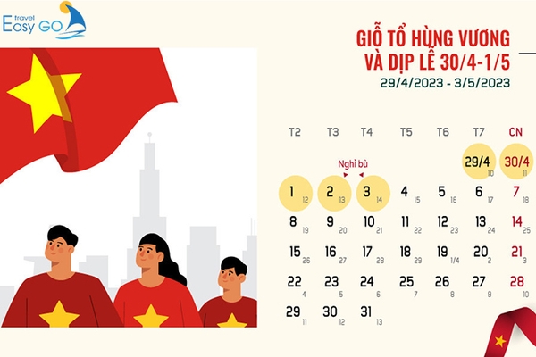 LỊCH NGHỈ 30/04 - 01/05 NĂM 2023: HỌC SINH - SINH VIÊN - CÔNG CHỨC - NGƯỜI LAO ĐỘNG ĐƯỢC NGHỈ MẤY NGÀY?