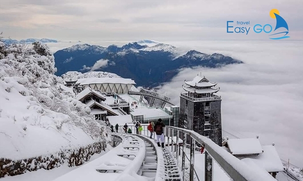 Nhiệt độ Sapa vào mùa đông thường xuống thấp, xuất hiện tuyết rơi