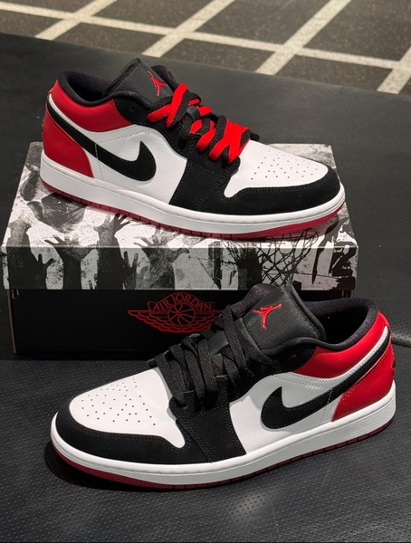 nike jordan 1 low red white black