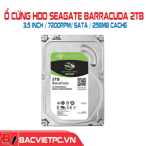Ổ cứng HDD Seagate Barracuda 2TB 3.5 inch 7200RPM, SATA, 256MB Cache