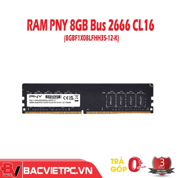 RAM PNY 8GB Bus 2666 CL16 (8GBF1X08LFHH35-12-K)