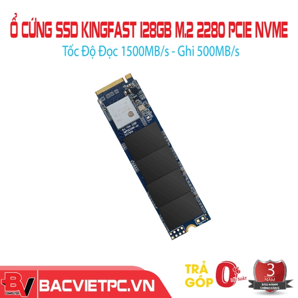 Ổ cứng SSD Kingfast F8N 128GB M.2 2280 PCIe NVMe (Đọc 1500MB/s - Ghi 500MB/s)
