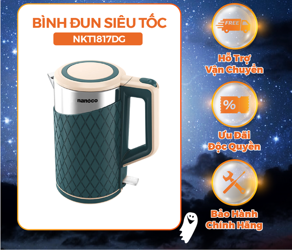 Bình đun siêu tốc Nanoco NKT1817DG