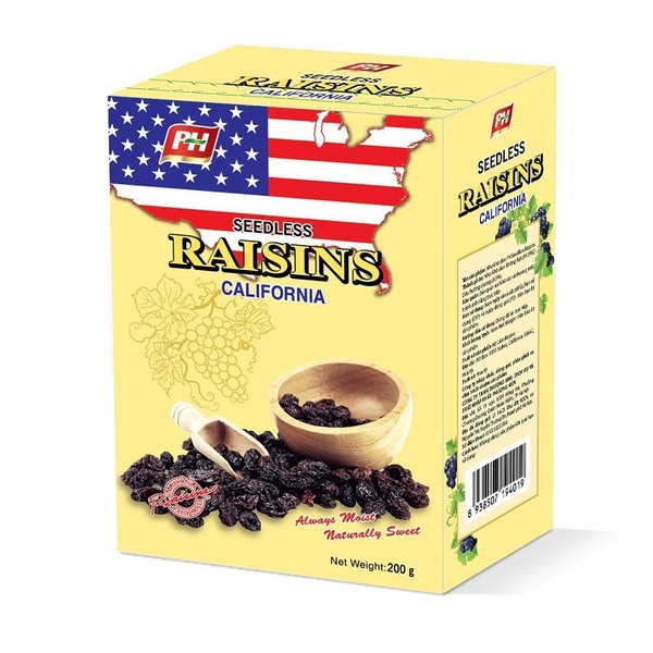 Nho khô Raisins, PHMỹ, hộp (200g). Siêu thị Đức Thành