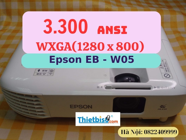 Máy chiếu cũ Epson EB - W05 giá rẻ (X4GW7X03025)