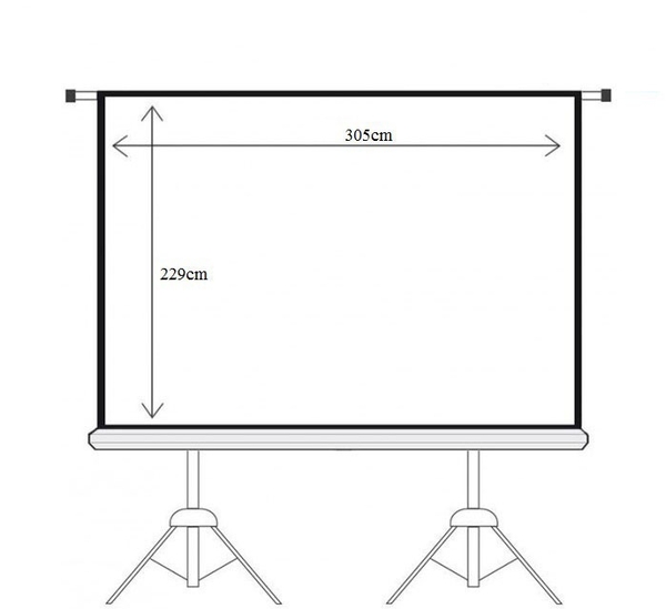 Màn chiếu 3 chân 150 inch (3.05 mét x 2,29 mét)