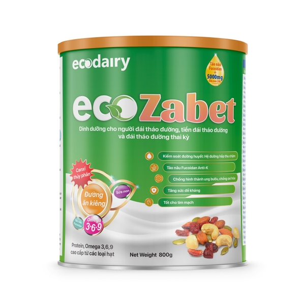 Sữa hạt tiểu đường EcoZabet dành cho người tiểu đường của Viện Dinh Dưỡng NCCI