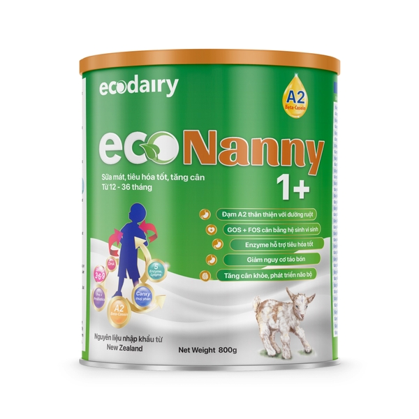 Sữa Dê EcoNanny 1+ Từ 12 - 36 tháng của Viện Dinh Dưỡng NCCI