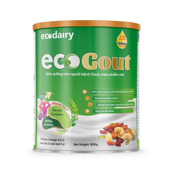 Sữa hạt gout EcoGout - Giảm đau, giảm Uric của Viện Dinh Dưỡng NCCI