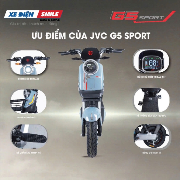 Ưu điểm của  xe đạp điện JVC G5 Sport