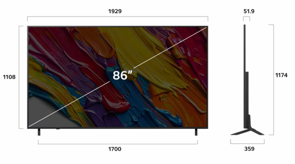 Tivi QNED LG 4K 86 inch 86QNED82ASA Mẫu 2025 Mới 100%