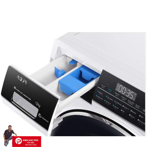 Máy giặt lồng ngang Aqua 12kg DD INVERTER AW12-B4959U1K(W) Mới 100% Giá Rẻ Nhất