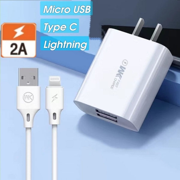 BỘ CỦ SẠC HỖ TRỢ SẠC NHANH CỦ SẠC + DÂY MAXSPEED WEKOME WP-U5685000 DÀNH CHO MÁY android , iphone