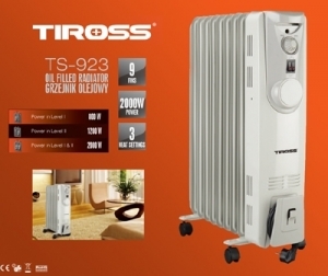 Máy sưởi dầu TIROSS 9 thanh TS-923