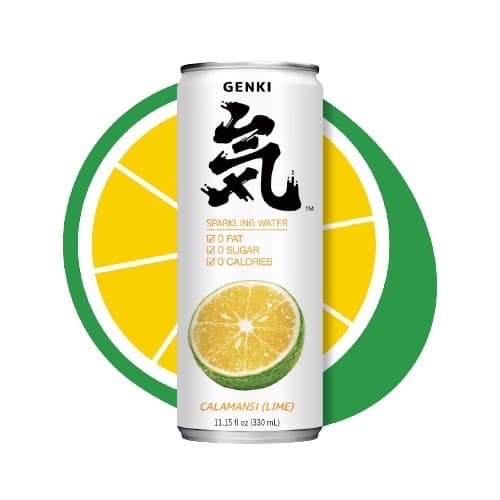 Soda không đường Genki Forest 330ml. ( thùng 24 lon) ( quýt)