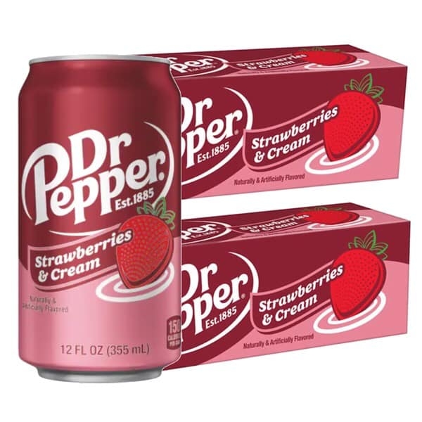 Nước ngọt Dr Pepper vị kem dâu Mỹ 355ml ( Lốc 12 lon)