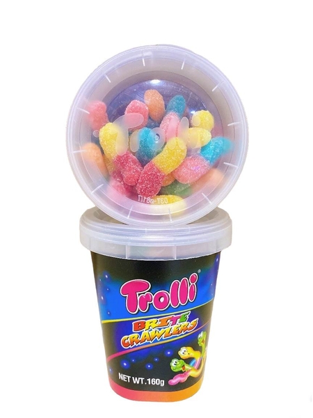 KẸO DẺO  TROLLI - HŨ 160g ( Brite crawlers)