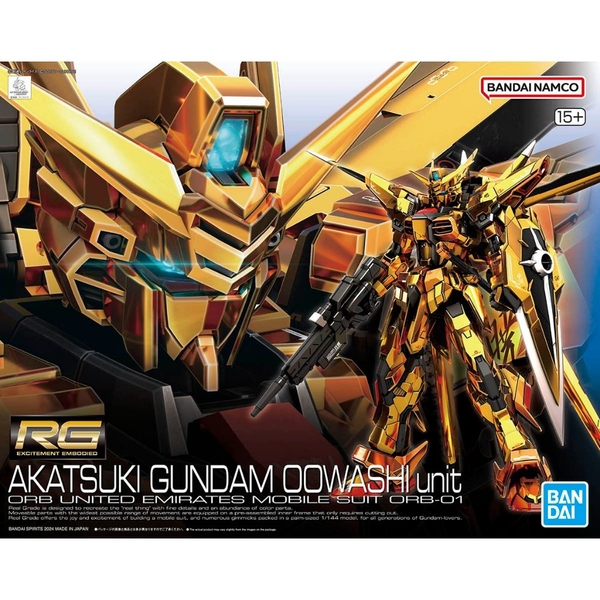 ロボット RG AKATSUKI GUNDAM OOWASHI unit Mô Hình Lắp Ráp RG 1/144 Akatsuki Gundam Oowashi Unit Bandai
